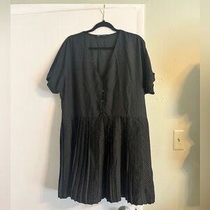 Zara Black and White Polka Dot Mini Dress